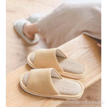 Women Home Linen Slippers Non-slip